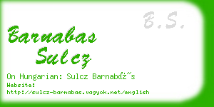 barnabas sulcz business card